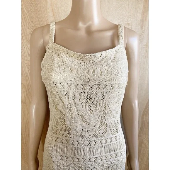 Vintage Jessica McClintock for Gunne Sax Low Back Ivory Lace Maxi Dress sz 4 - Picture 13 of 16